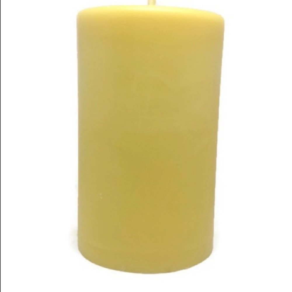 Pure Raw  Natural Beeswax Pillar Candle 2" x 3.75"